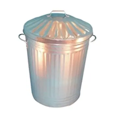 Galvanised Dustbin With Lid 90L