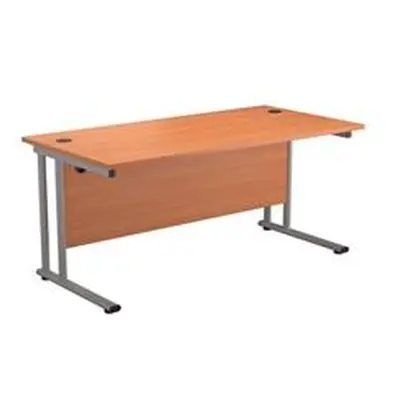 Allegro 1600 X 800 Rectangular Cantilever Workstation Beech/Silver