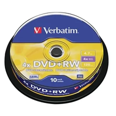 Verbatim DVD+RW Silver Non-Printable Spindle (10 Pack)