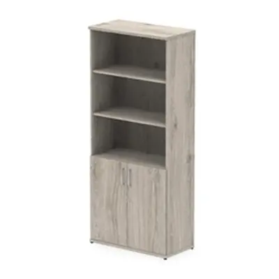 Impulse 2000mm Open Shelves Cupboard Grey Oak