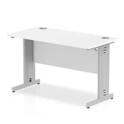 Impulse 1200/600 Rectangle Silver Cable Managed Leg Desk - MI002276