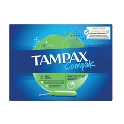 Tampax Compak Super Applicator Tampons Boxed x18 (Pack of 6) 57764