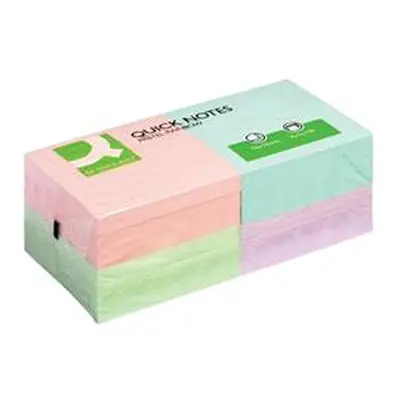 Q-Connect Quick Notes 76x76mm Pastel (Pack of 12) KF10509