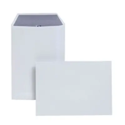 Plus Fabric Envelopes Pocket Press Seal 110gsm C5 White [Pack 250]