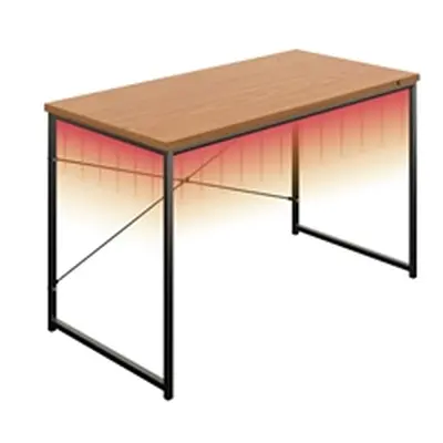 Okoform Heated Desk Nova Oak Top / Black Frame 1200X600