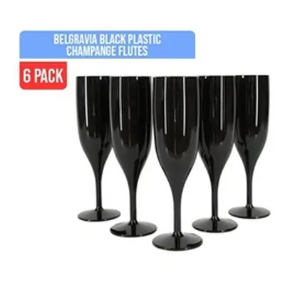 Belgravia Black Plastic Champagne Flutes