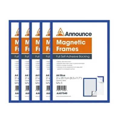 Announce Magnetic Frames A4 Blue (5 Pack) AA07540