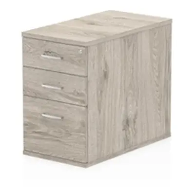 Impulse 800mm Deep Desk High Pedestal Grey Oak