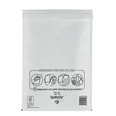 Mail Lite Bubble Postal Bag White F3-220x330 Pack of 50 101098084