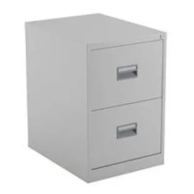 Legato Steel 2 Drawer Filing Cabinet - Grey Ref TCS2FC-GR