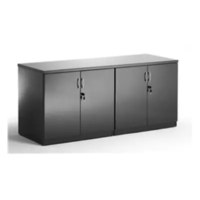 High Gloss 1600mm Credenza Twin Cupboard Black