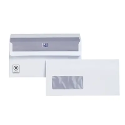 Plus Fabric Press Seal Wallet Window White Envelopes DL [Pack 500]