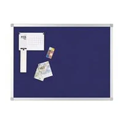 Q-Connect Aluminium Frame Felt Noticeboard 1200x900mm Blue - KF01077