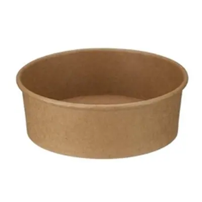 Round Kraft Bowl PE Lined 500ml Kraft (Pack of 300) D48000