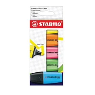 Stabilo Boss Mini Highlighters Card Wallet Assorted (Pack 5) 07/5-2-01