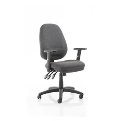 Eclipse Plus XL Lever Task Operator Chair Charcoal Adjustable Arms