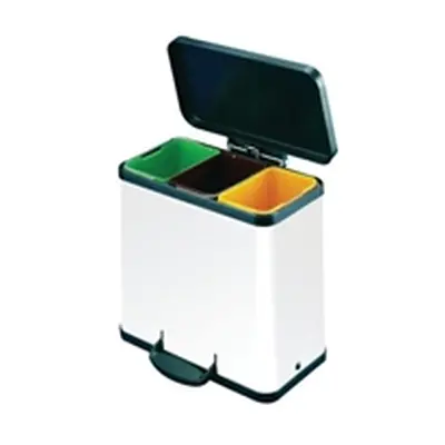 Trento Oko 3X9 Litre Recycling Bin White 357453