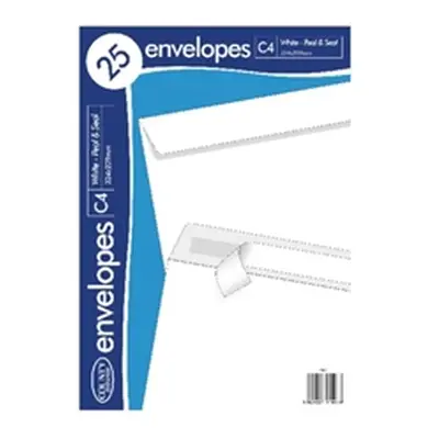 County Stationery C4 25 White Peel & Seal Envelopes (20 Pack)