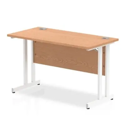 Impulse 1200/600 Rectangle White Cantilever Leg Desk Oak - MI002653