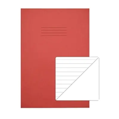 Rhino Exercise Book 8mm/Plain 64 Pages A4 Red (Pack of 50) VC48379