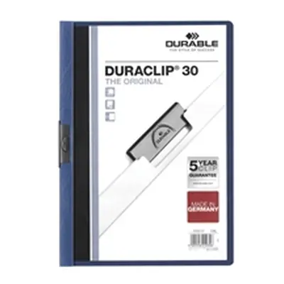 Durable Duraclip Folder PVC Clear Front 3mm [Pack 25] - 2200/28