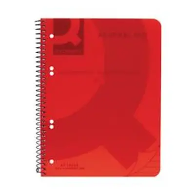 Q-Connect Spiral Bound Polypropylene Notebook 160 Pages A5 Red (5 Pk)