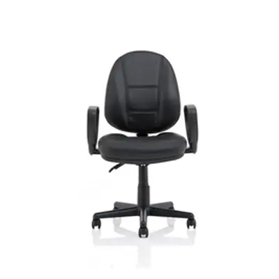 Jackson Black Leather High Back Executive Chair with Loop Arms