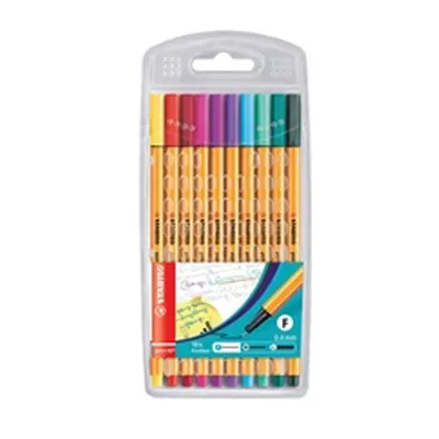 Stabilo Point 88 Fineliner Pen Wallet Assorted (Pack of 10) 8810