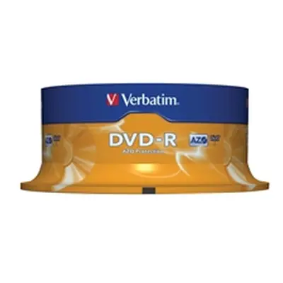 Verbatim Colour 4.7GB Spindle DVD-R (25 Pack) 43522