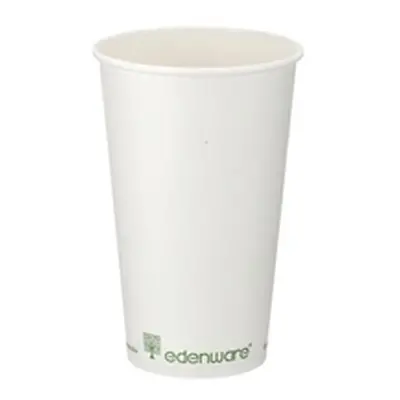 Single Wall Coffee Cup PLA Lined 16oz White (Pack of 1000) B01024