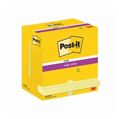 Post-it Super Sticky 76x127mm 90 Sheets Canary Yellow (Pack of 12)