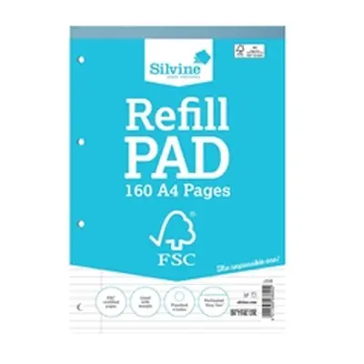 Silvine Envrionmentally Friendly Ruled Refill Pad 160 Pages - FSCRP80