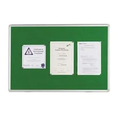 Q-Connect Aluminium Frame Felt Noticeboard 1200x900mm Green - KF26064