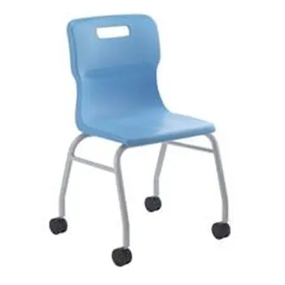 Titan Move 4 Leg Chair With Castors - Sky Blue - T301-CB