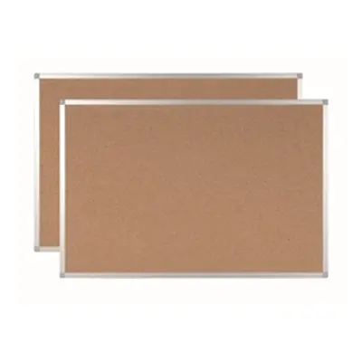 Bi-Office Ayda Cork Noticeboards, aluminium frame, 90 x 60 cm, Pack of