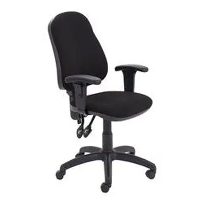 Calypso II High Back Chair Adjustable Arms Black - CH2800BK+AC1040