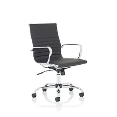 Nola Medium Black Bonded Leather Executive Chair - OP000225