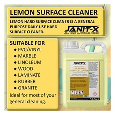 Janit-X Professional Hard Surface Lemon All Purpose Cleaner 5L PACK 2