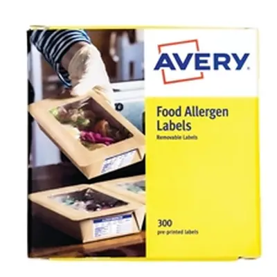 Avery Pre-Printed Allergen Food Labels 98x40mm (Pack of 300) ALL9840