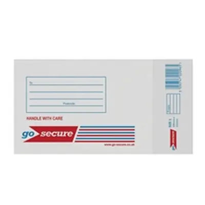 GoSecure Bubble Envelope Size 1 Internal 90x145mm White (Pack of 100)