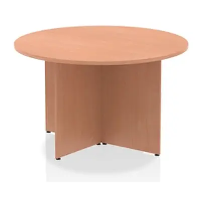 Impulse 1200mm Round Table Beech Top Arrowhead Leg