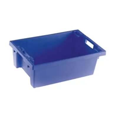 Solid Slide Stack 600X400X200mm Blue Nesting Container