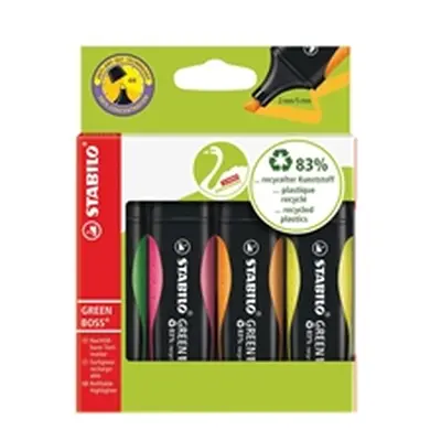 Stabilo Green Boss Assorted Highlighters (4 Pack)