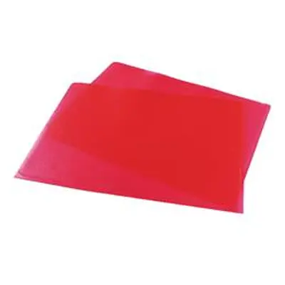 Red Cut Flush Folders (100 Pack)