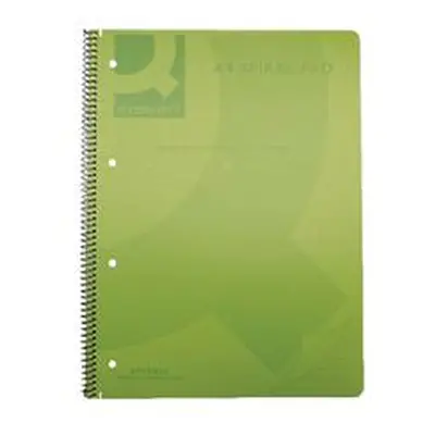 Q-Connect Spiral Bound Polypropylene Notebook 160 Pages A4 Green 5 Pk