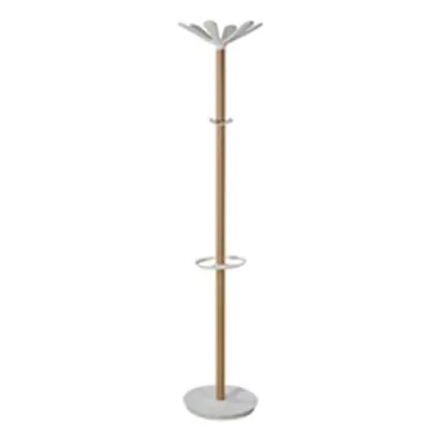 Alba Coat Stand Beech/White ALB90566