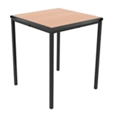 Titan Table 600 X 600 X 710 with Beech Top and Black - T-TABLE-6071BE