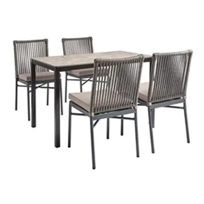 Holt 4 Seater Dining Set with Straight Back Chairs