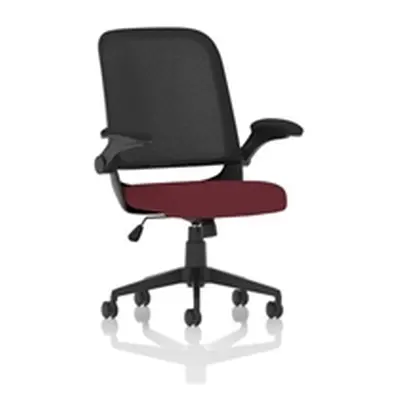 Crew Task Operator Fabric Seat Ginseng Chilli Mesh Chair Folding Arms