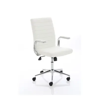 Ezra Executive White and Cream Leather Chair - EX000189